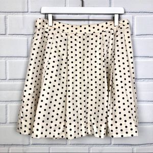 J Crew Pleated Polka Dot Skirt Size 10